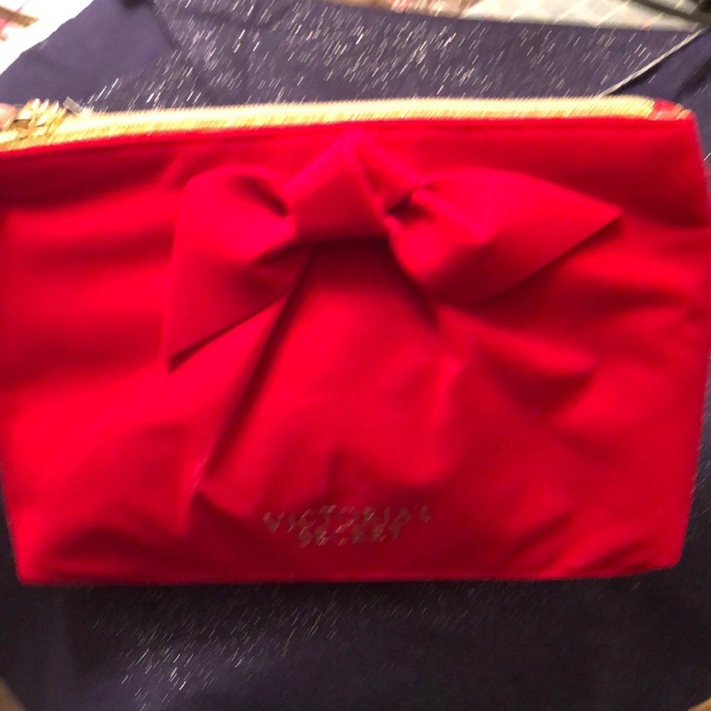 Victoria’s Secret red velvet clutch